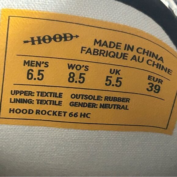 NEW Hood Rocket 66 HC Shoes Lace Up Sneakers Black Size Womens 8.5 Mens 6.5 - Picture 8 of 8
